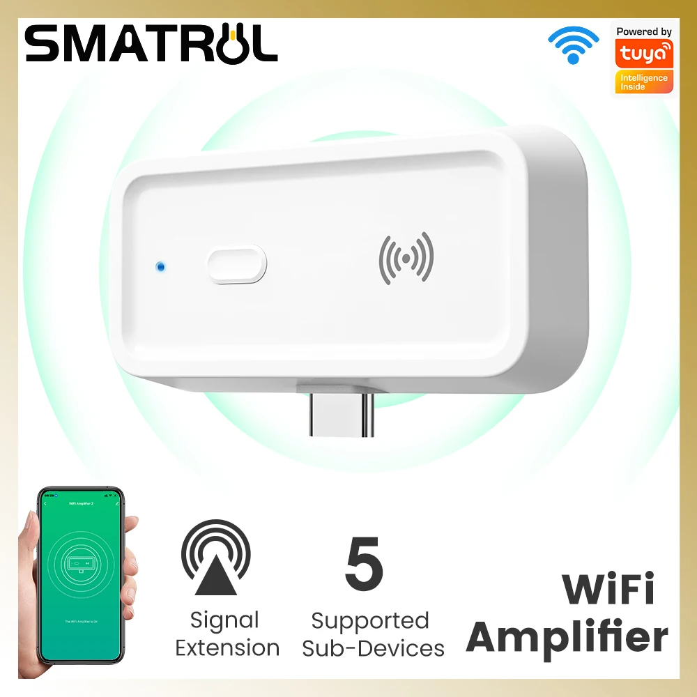 WiFi Signal Repeater 2.4GHz Wireless Network Extender Plug & Play Mini Amplifier for Smart Cameras Sensors Home Full Coverage