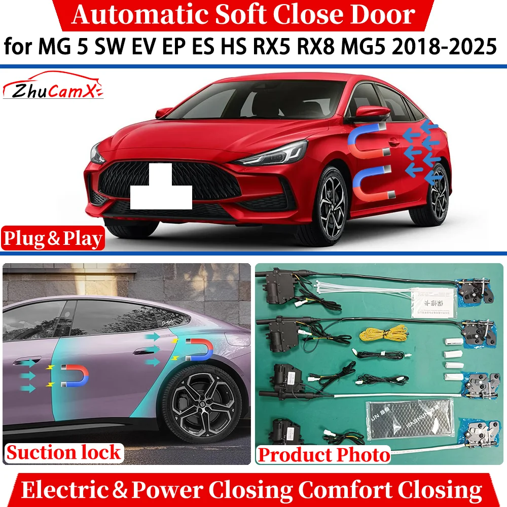 

for MG 5 SW EV EP ES HS RX5 RX8 MG5 2018-2025 Car Automatic Soft Close Door Electric Power Comfort Closing Suction lock System