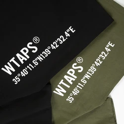 2024ss Wtaps T-shirt European American Classic Letter Pattern Round Neck Short Sleeve WTAPS Men's Top Tee