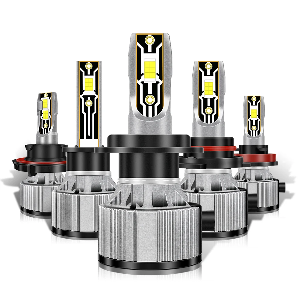 2x H7 LED H11 H4 Hi/Lo H1 H3 H8 H11 HB1 HB3 HB4 HB5 HIR2 H13 H27 9005 9006 Car Headlight Bulbs 6000K 60W 20000LM Car Lights 12V