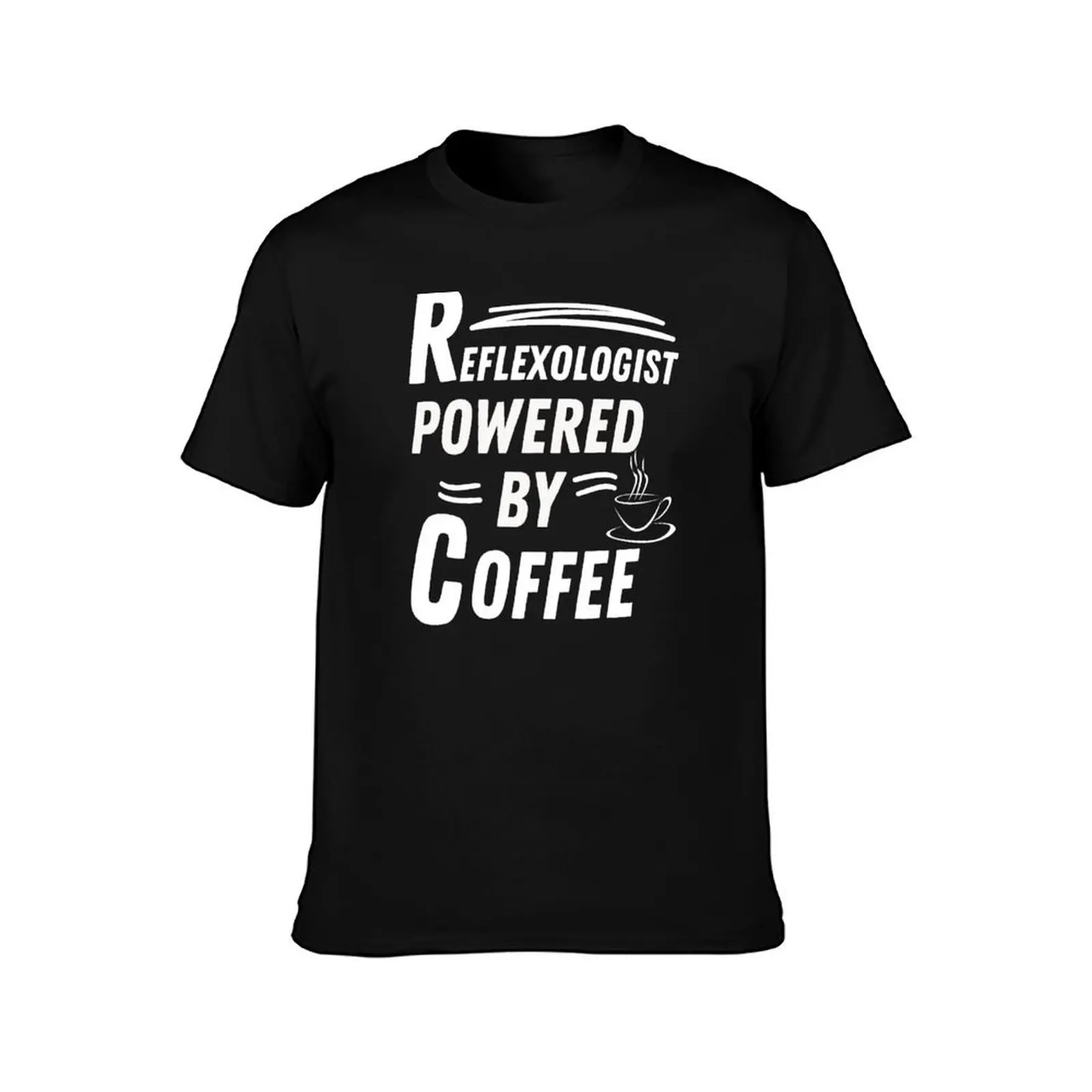 Reflexologist powered by coffee T-Shirt Simple Casual Short Sleeve Tee T-Shirt