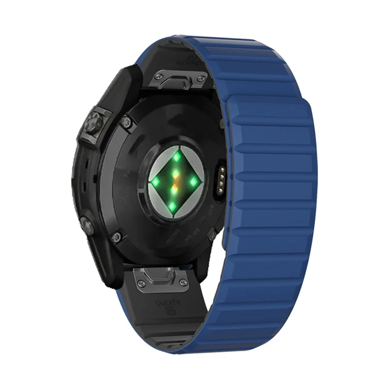 Suitable For Garmin Fenix5/5X/6X/7X Garmin Two-Color Silicone Magnetic Strap 22Mm Quick Release Strap Easy Install