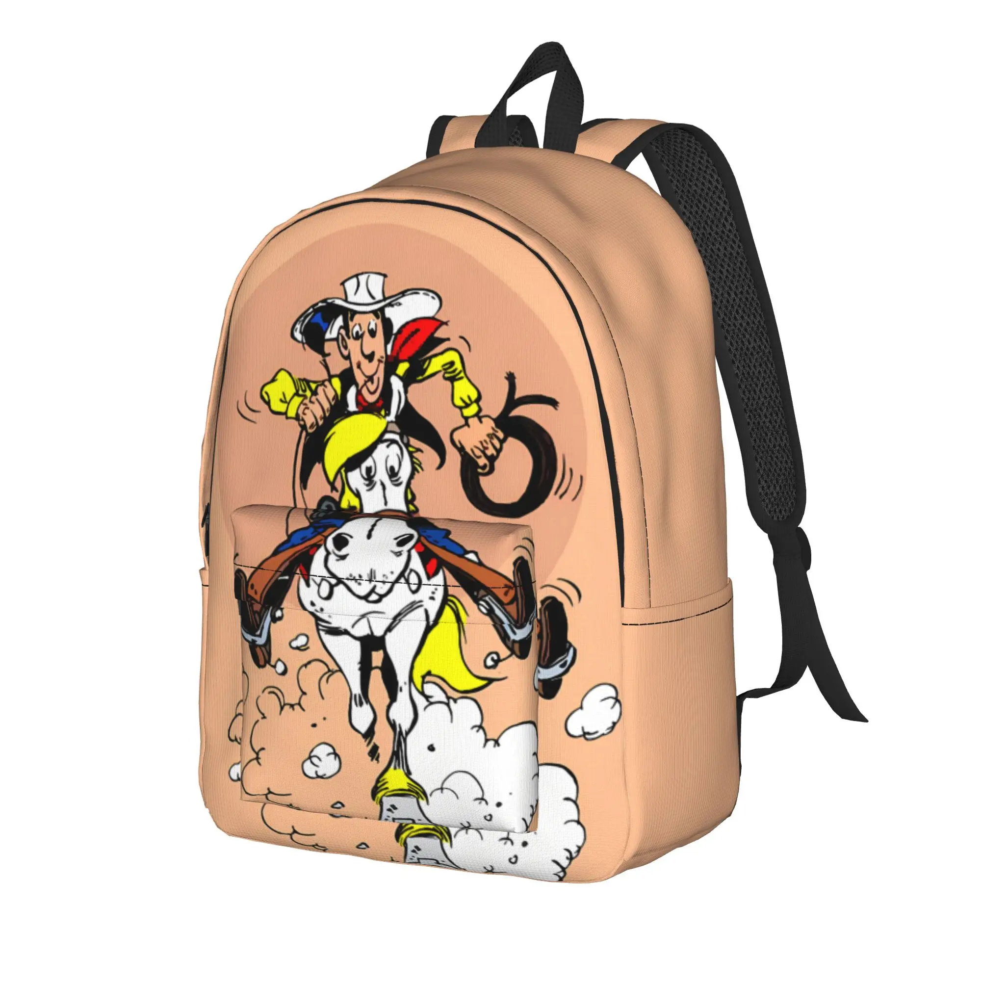 Energetic Lucky Luke Jumping Backpack  Travel Backpacks Men Fashion School Bags High Quality Durable Rucksack
