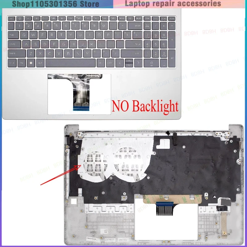 New US LA Keyboard For 15-FC 15-FD TPN-Q286 TPN-Q287 250 G10 Series Laptop Palmrest Keyboard Case Assembly N36753-001 N36752-001