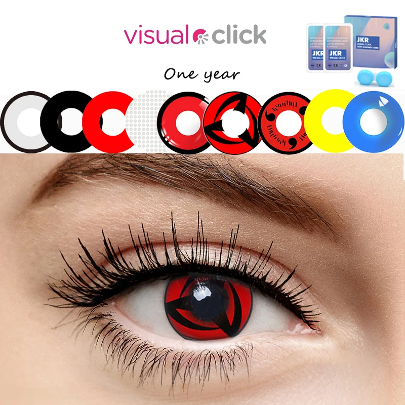 Halloween Colorful Contact Lenses Anime Cosplay Eye Lenses multicolored lenses Lenses White Black Red Lenses Cat Eyes Lens