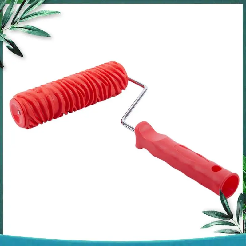 (NOVO) Rolo de pintura de listra de zebra em relevo de 7 polegadas com alça para decoração de parede