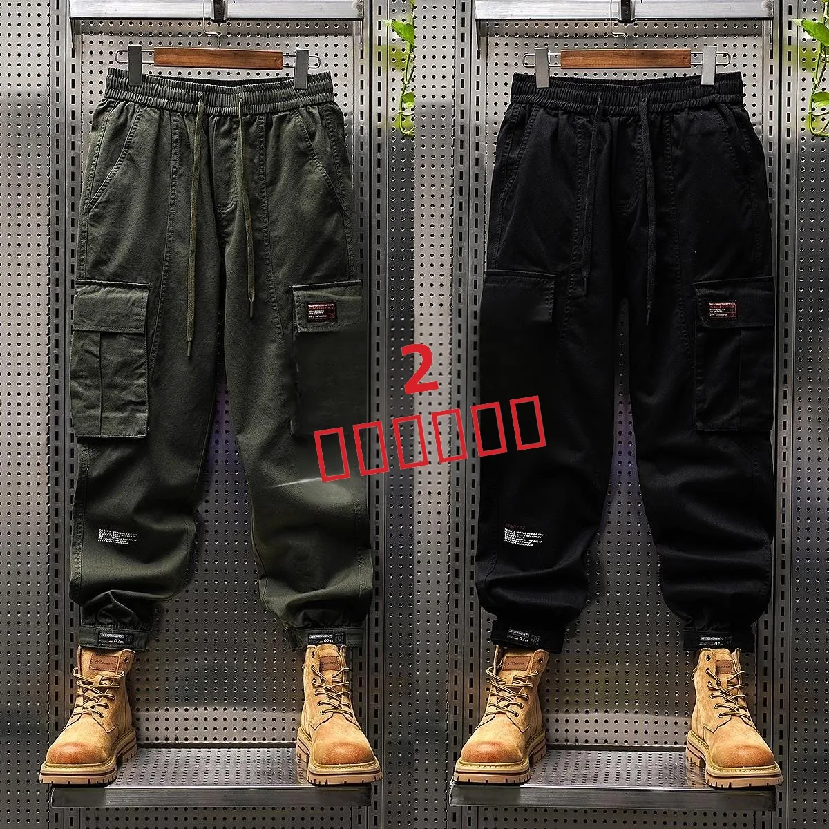

Men's Workwear Pants Autumn Winter Multi-ket Se Casual Loose Large Size Dirt-Resistant Wear-Resistant Long Trousers