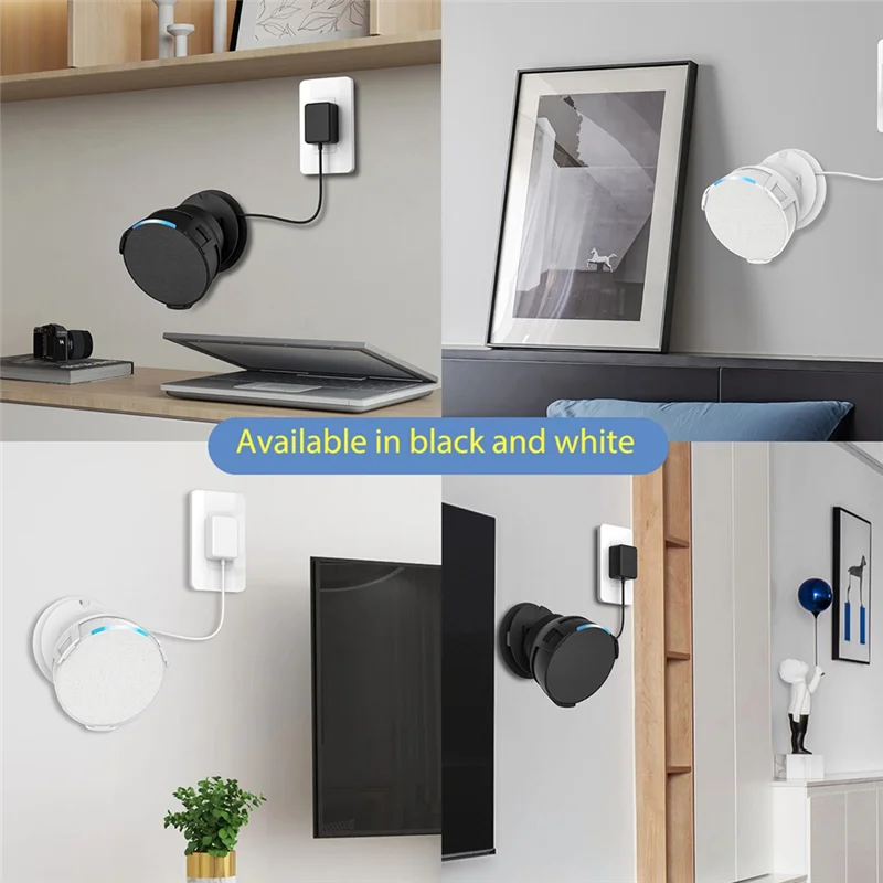 Wall Mount Speaker Holder For Echo , Indoor Sound Box Bracket Built-In Cable Management, Home Decoration Accessory