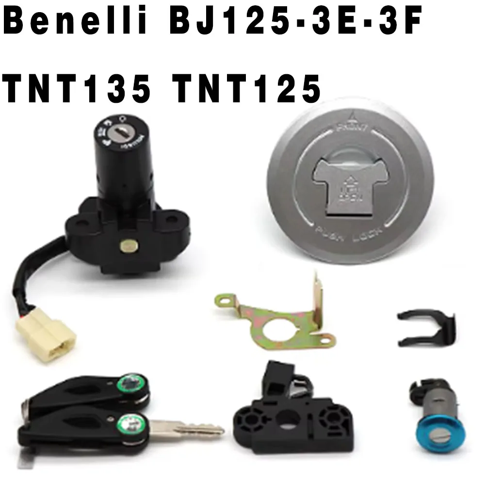 For Benelli BJ125-3E-3F TNT135 TNT125 Motorcycle Ignition Switch Key Fuel Tank Lock Set