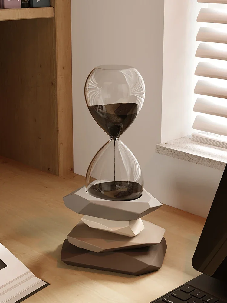 Time comes and goes, stone hourglass ornament, high-end sense, living room, TV wine cabinet, entrance, home decoration, housewar