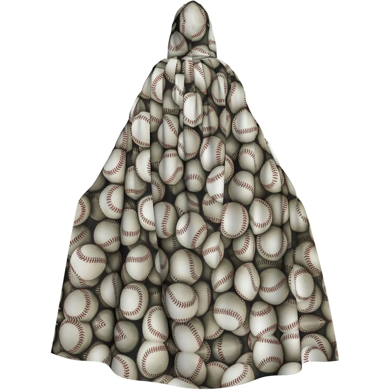 

Baseball print Adult Hooded Cape Carnival Festival Cape Cosplay Robe Costume party Gothic Carnival