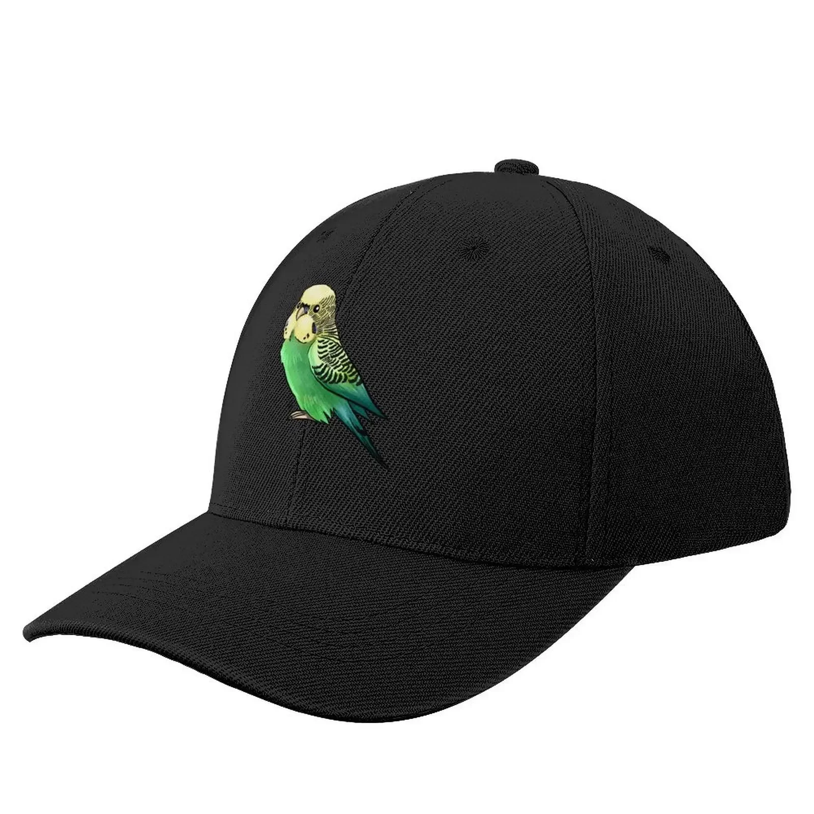 Green and Yellow Budgie Parakeet Baseball Cap Snap Back Hat Rugby foam party Hat beach hat Men Women's