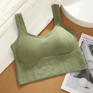 Breathable sports bra wrapped in the chest, sexy bra without steel rings, fitness vest 8 Main Women's Sports Setião Sales - №2