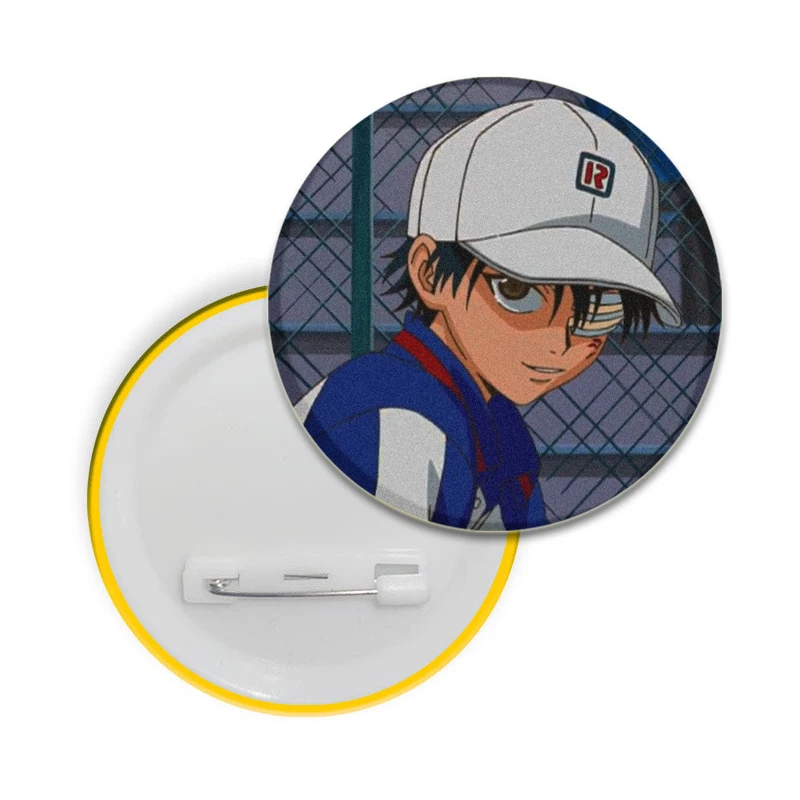 Anime The Prince of Tennis Badge Round Soft Button Pin Creative Character Brooches for Backpack Clothes Decoration Fashion Gifts