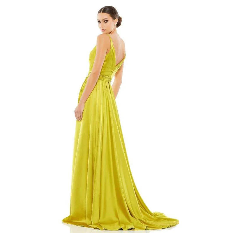 Vestidos de noite simples personalizados, cetim elástico, decote em v, linha a, comprimento até o chão, vestido feminino formal, alça espaguete, vestido de baile de festa