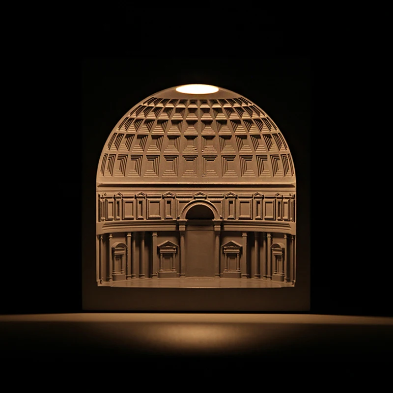 Imagem -03 - Pantheon-architectural Cimento Table Lamp Nordic Art Decoração Lâmpadas de Cabeceira Led Night Light Designer