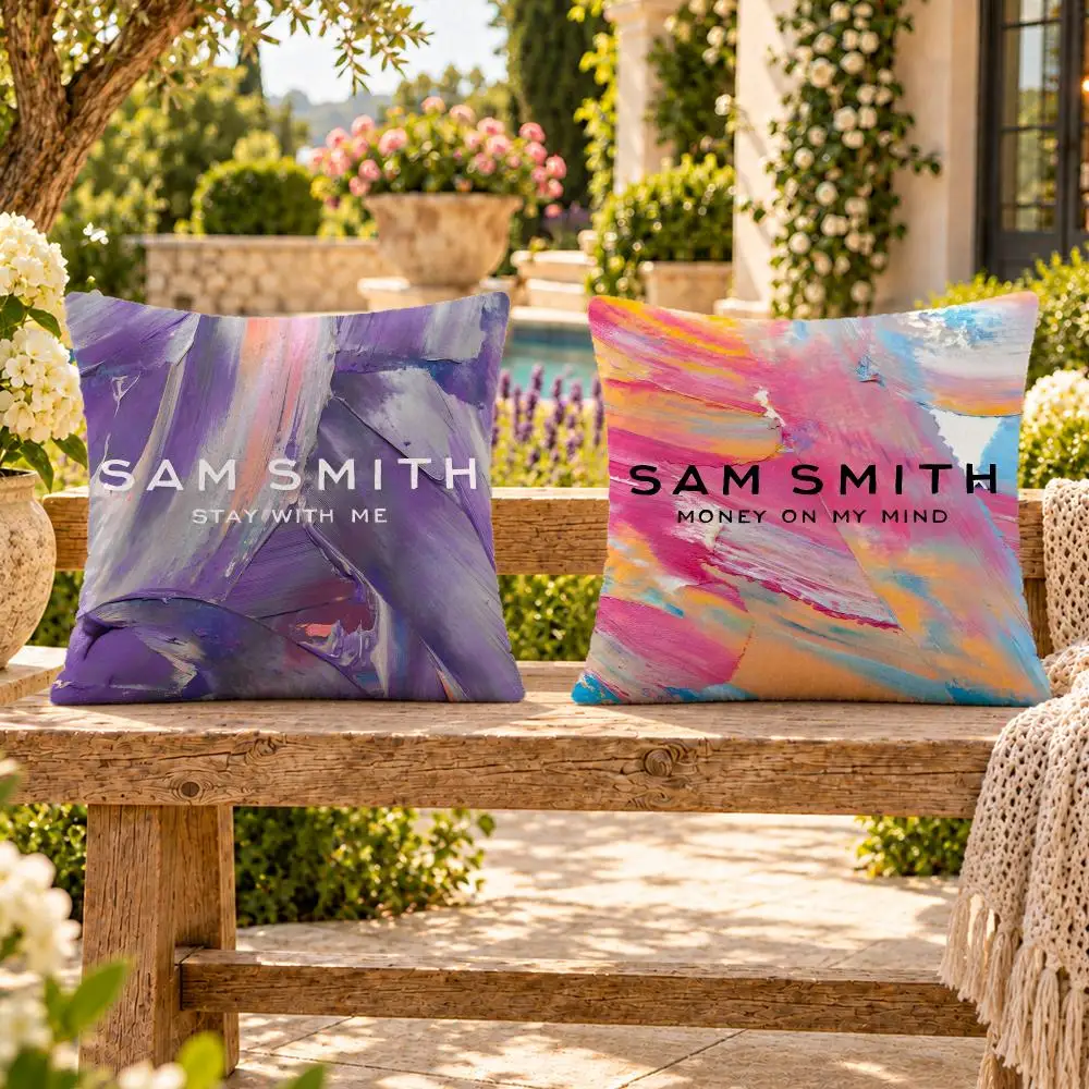 Singer Soul Pop Sam Smith Cushion Cover Soft Plush Throw Pillow Cover Washable Sofa Bed Patio Chair Home Decor