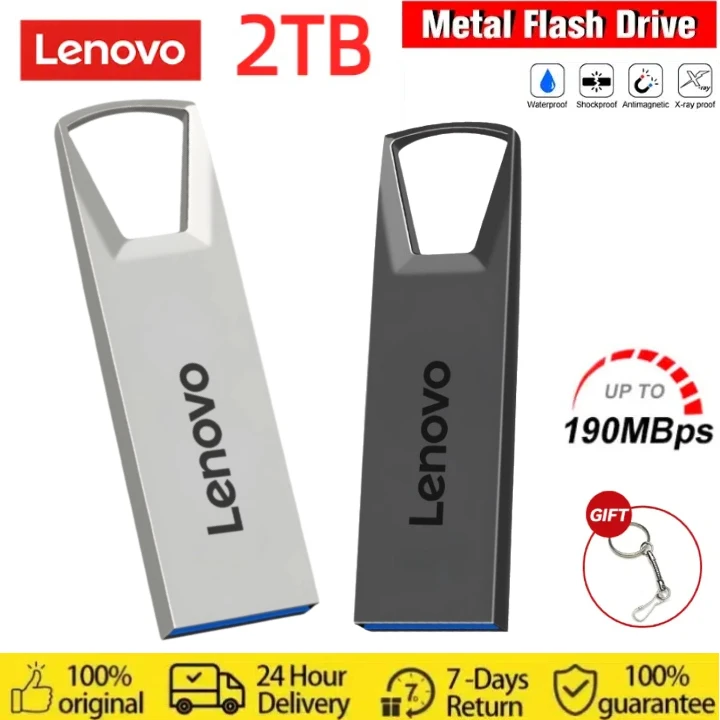 

Lenovo 2TB 1TB USB Flash Drive 128GB Real Capacity Pen Drive 128GB Free Key Chain Memory Stick USB Drive Creative Gift U Disk