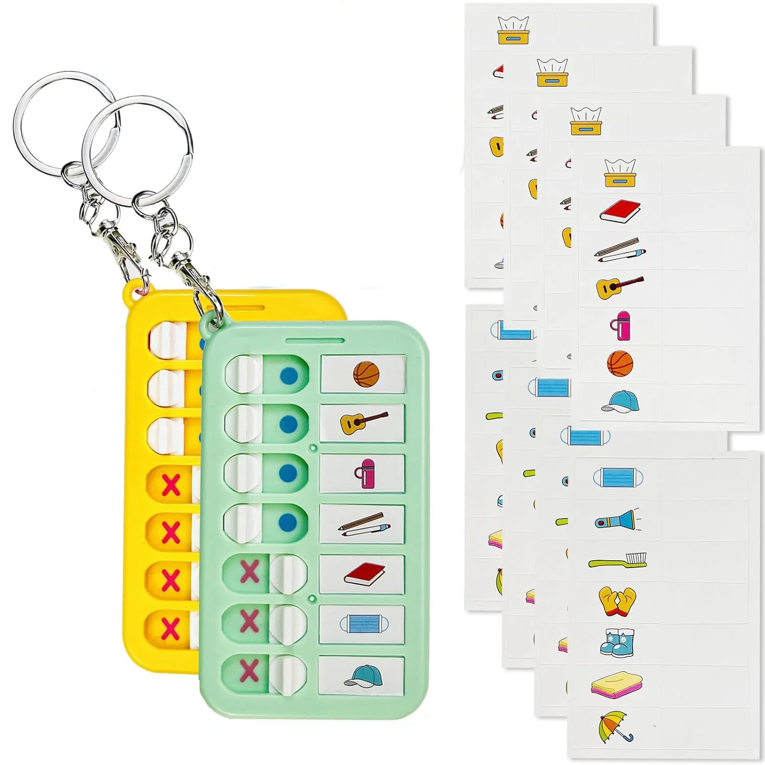 Portable Daily Plan Board Home Chore Chart Keychain Daily Schedule Keyring Chore Chart Key Chain Planner To Do List Chart Board