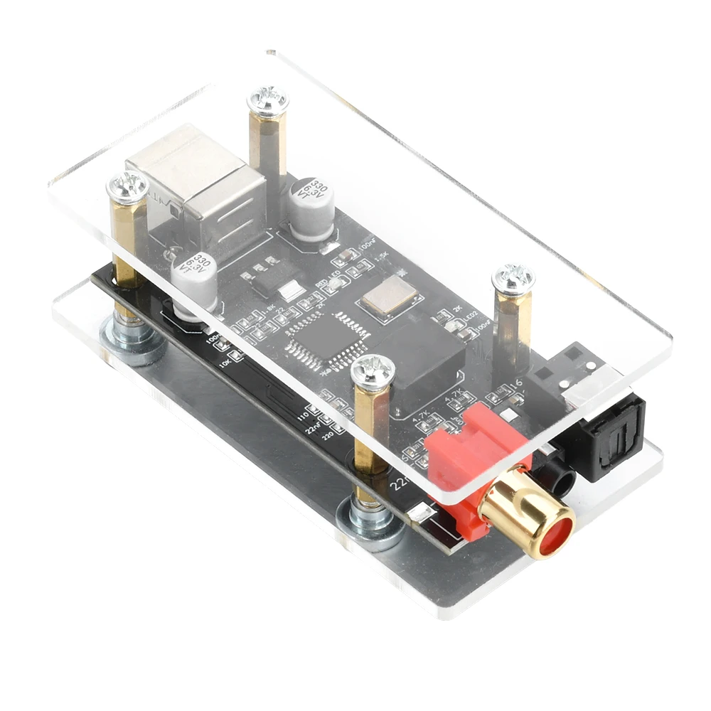 Placa de som digital DC 5V SPDIF para decodificador de áudio de saída de conversão coaxial óptica