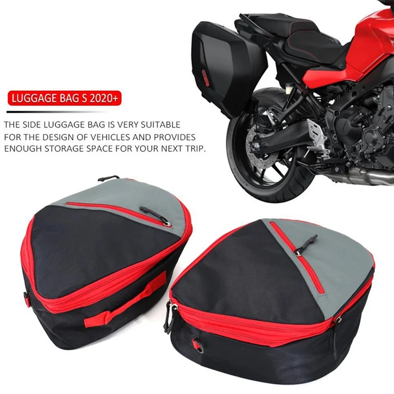 

A60E-Motorcycle Luggage Bags Black Expandable Inner Bags For Yamaha Tracer 9 GT TRACER 9GT Tracer900 2020 2021 2022
