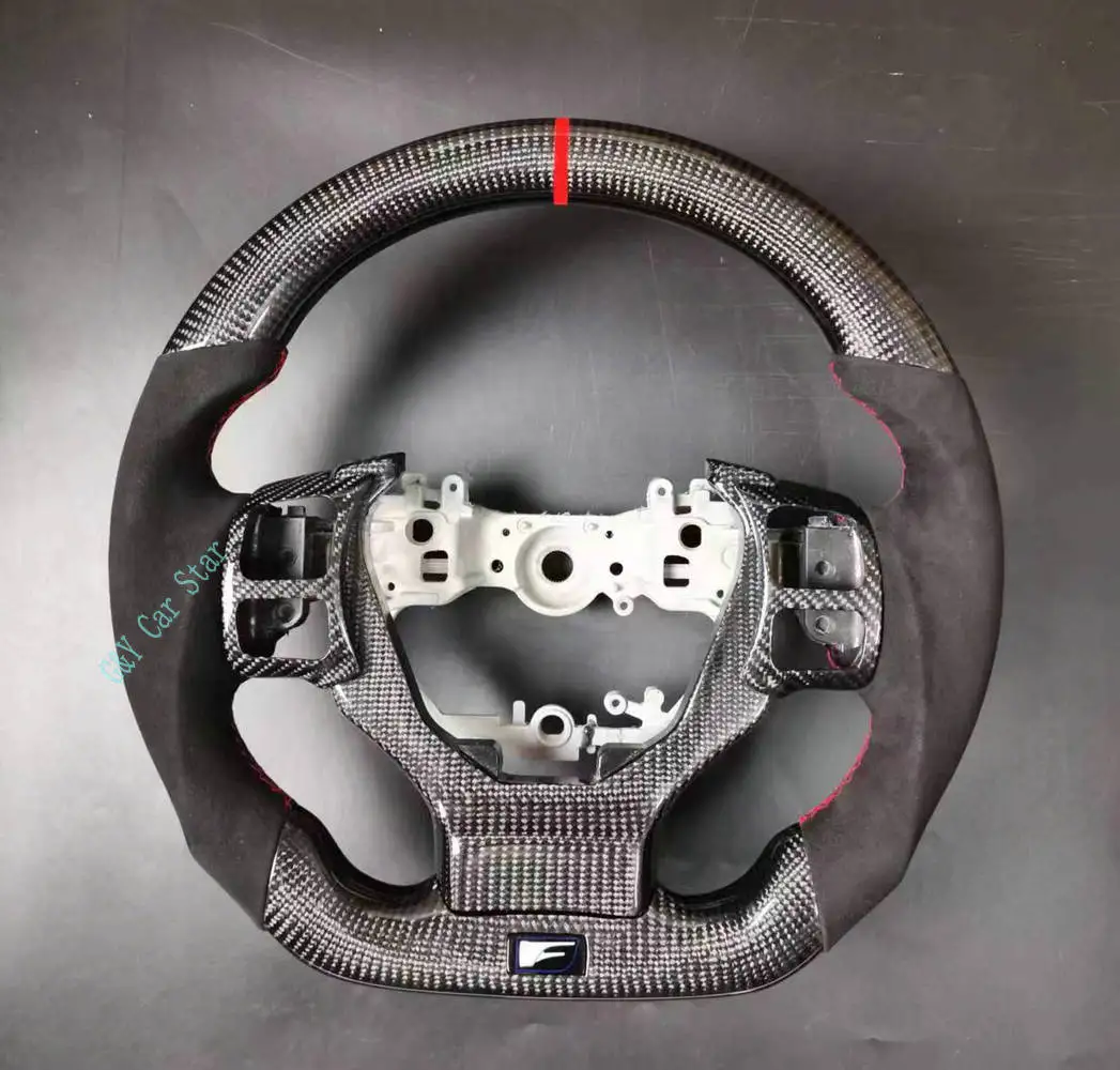 100% Carbon Fiber Steering Wheel For Lexus RCF IS ISF ES ES250 IS250 IS300 (No Vibration))