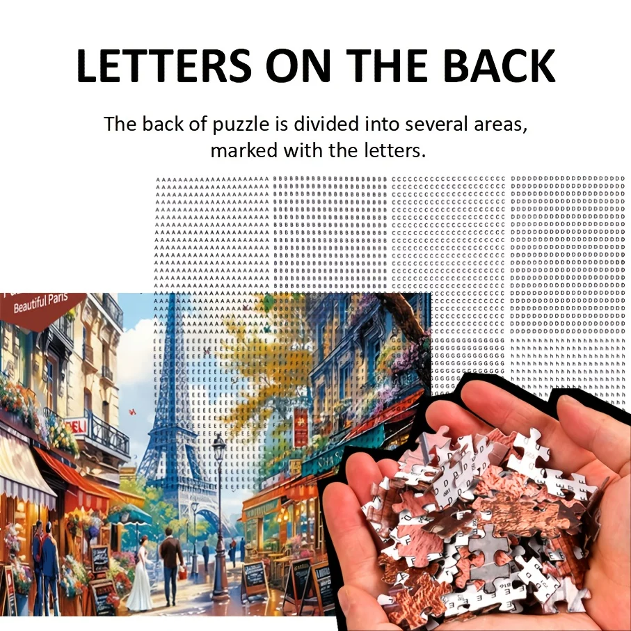 美しいパリの芸術作品をフィギュアにしたジグソーパズル。ハロウィーン、感謝祭、クリスマス、新年、誕生日などに最適です。