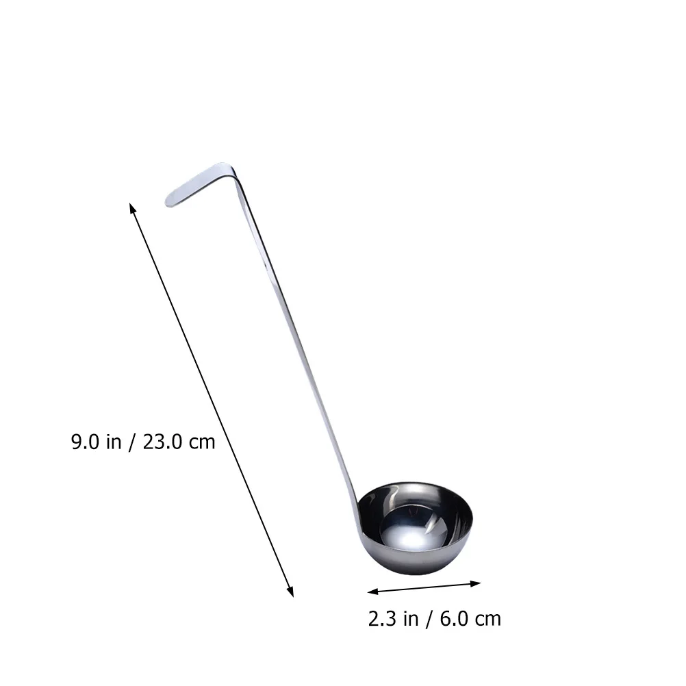 

1Pcs Stainless Steel Ounce Spoon Long Handle for Deep Jars Easy Hold Cooking Measuring Rustproof Kitchen Tool Silver