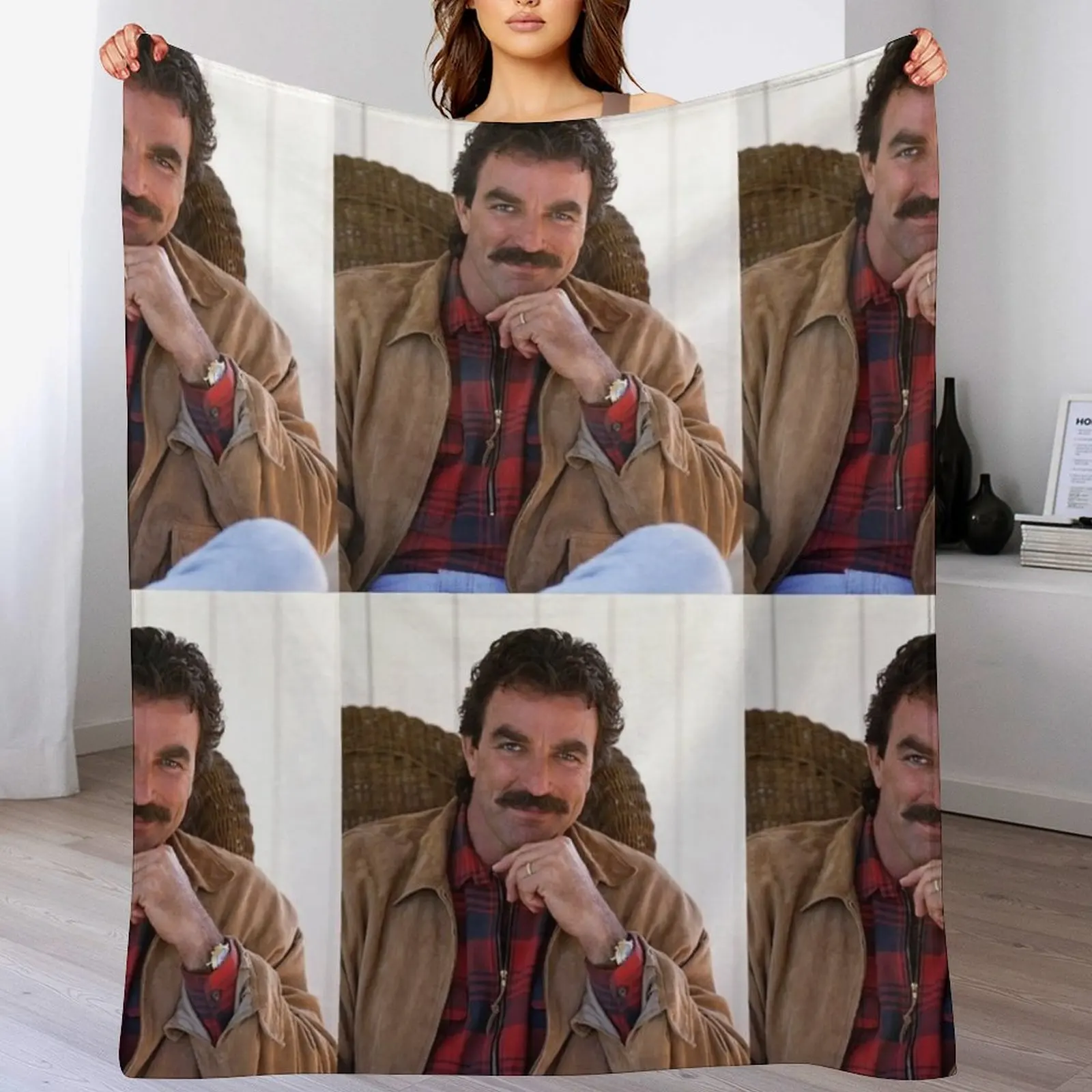 

Tom Selleck handsome Throw Blanket Stuffeds Polar Blankets Sofas Of Decoration Nap Blankets