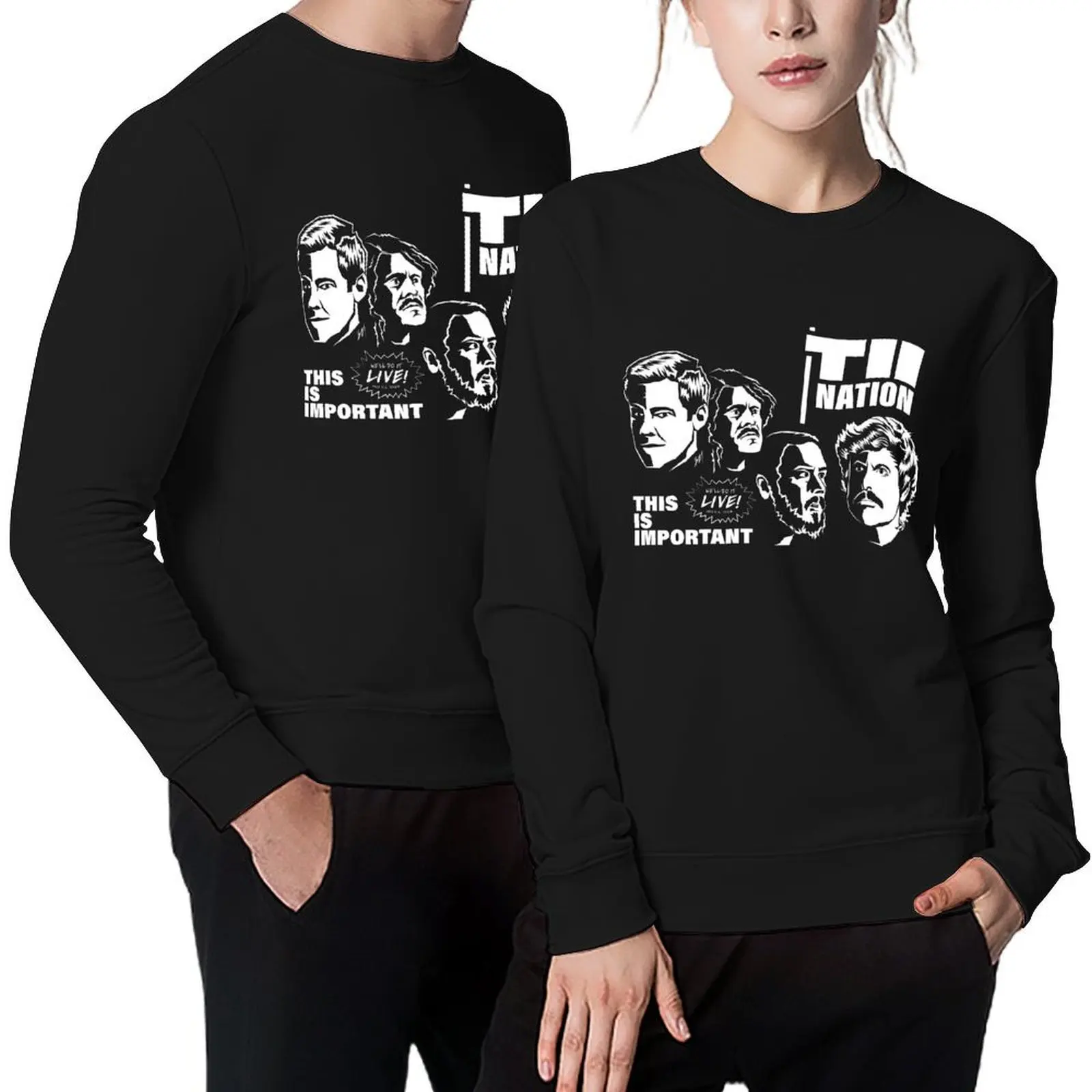 

TII Nation - This Is Important Bootleg Tour Live Merch Pullover japanese style blouse korean clothes sports sweatshirt man