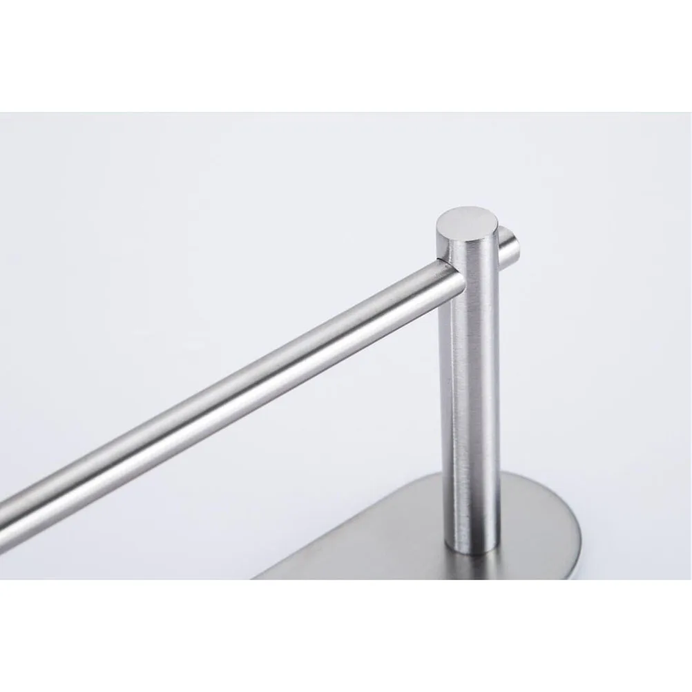 

Stainless Steel Paper Towel Holder Rack Heavy Duty Adhesive Wall Mount Kitchen Bathroom Hand Towel Bar Cloth Rack