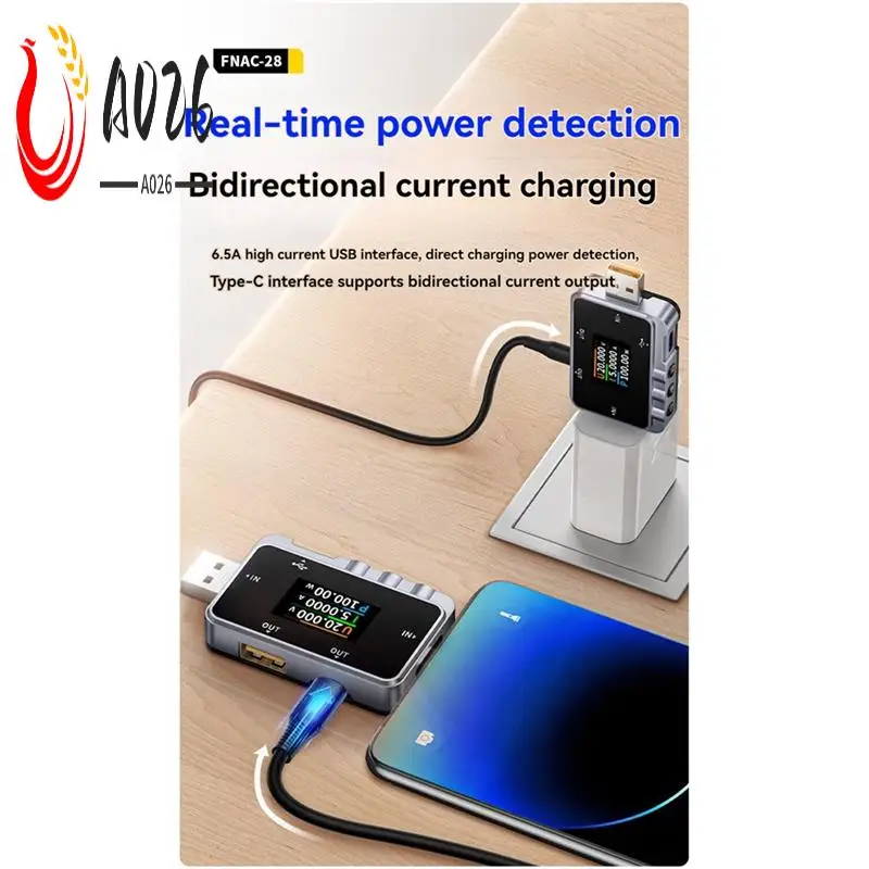 

A026-USB Tester Digital Voltmeter Ammeter With LCD Display For Voltage Current Power Measurement Fast Charge Detection