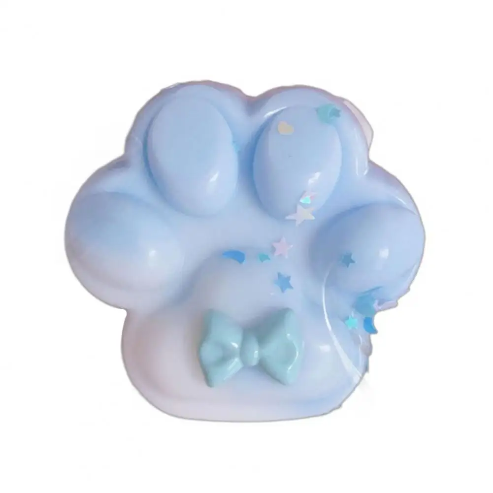 Cat Paw Fidget Toy Cat Paw Shape Toy Colorful Cat Paw Stress Relief Toy for Kids Teens Adults Soft Tpr Fidget for Anxiety Relief