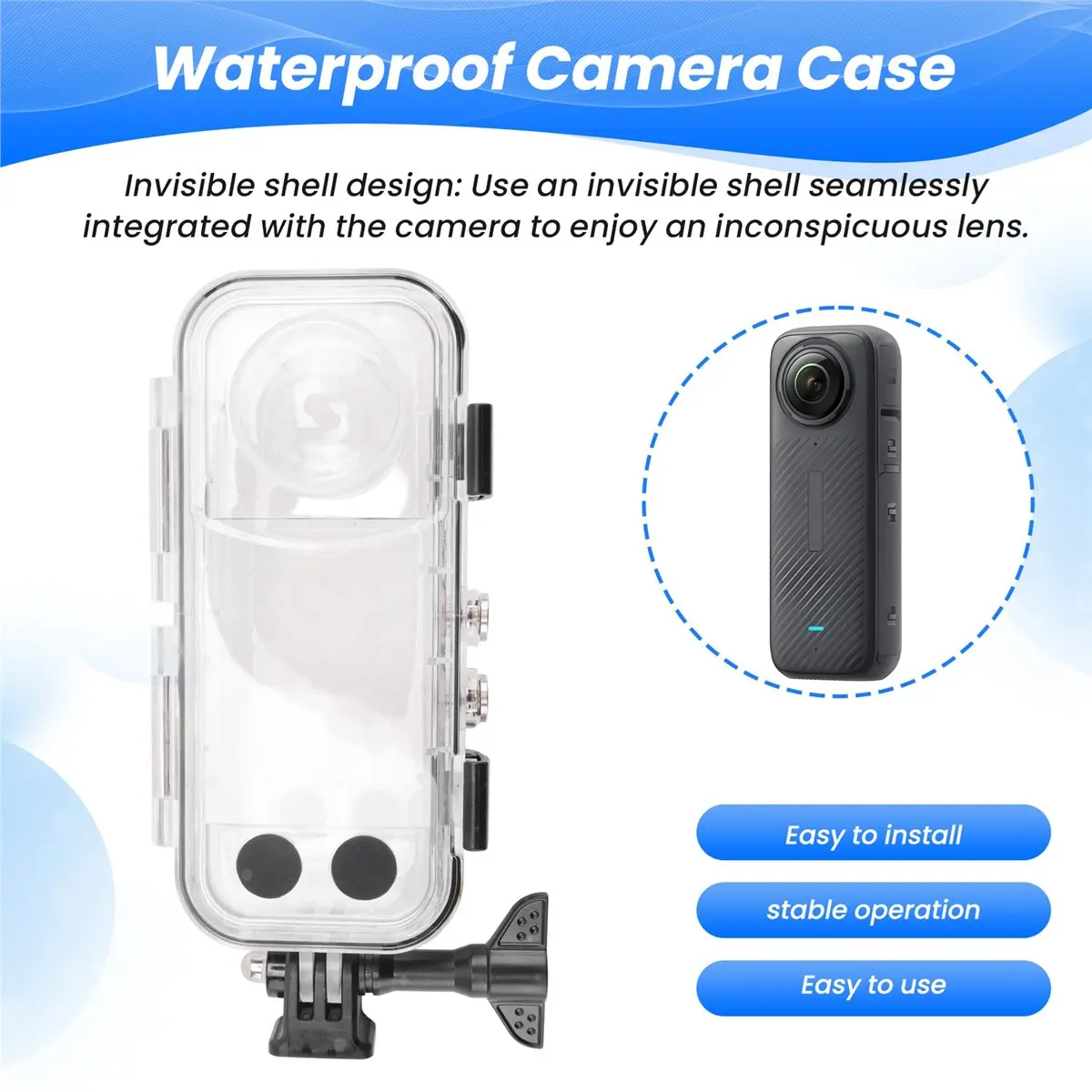 A26Z  Case for X4 Waterproof Housing Cover for X4 Camera Case Underwater 40M Dive Accessories