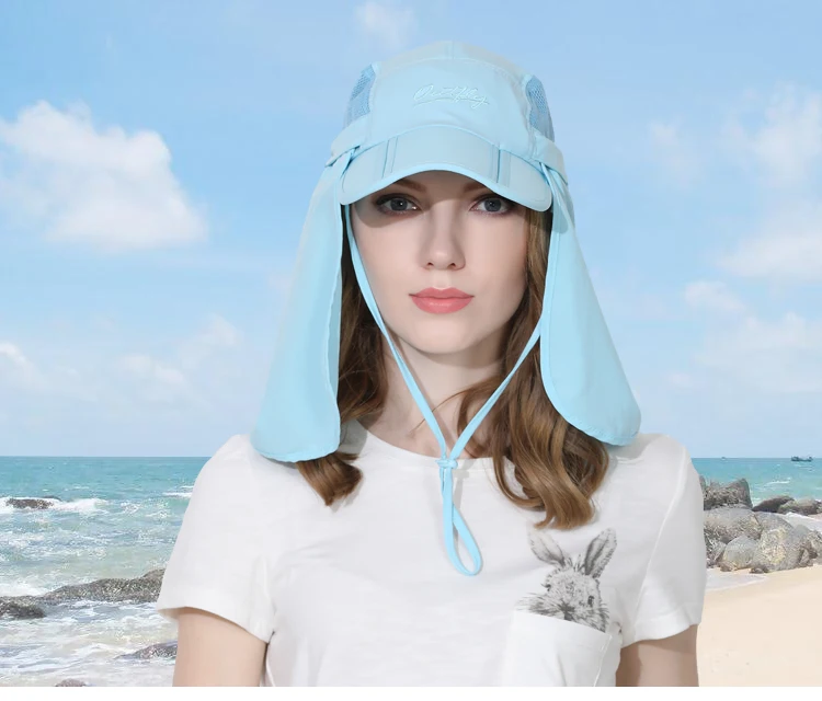 Connectyle Mens Frauen UPF 50 + Sonnenblende Hut Einstellbar Angeln Hüte Mit Abnehmbare Gesicht Maske Neck Klappe Außen Kappe – Detail 7