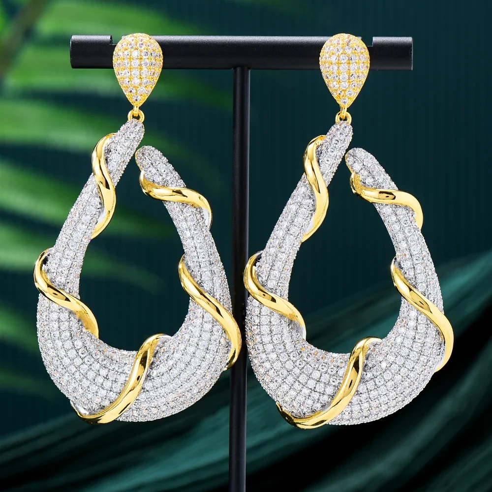 Kellybola Dubai Luxury Trendy Big Earrings Bohemia Long Pendant Jewelry Women Sexy Girls Jewelry Fashion Bridal Gift