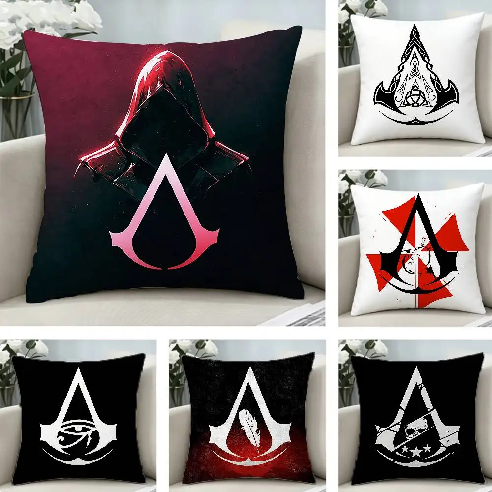 

COOL Game A-Assassins C-Creed logo Pillow Case Pattern Printed Pillowcase For Living Room Sofa Cushion Cover