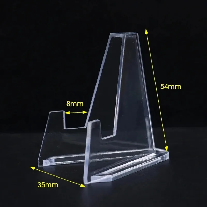 50/1pcs Acrylic Commemorative Coin Display Stand Transparent Triangle Display Stand Commemorative Challenge Coin Capsule Holder