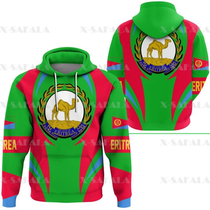 

ERITREA With Coat Of Arms Country 3D Print Zipper Hoodie Man Female Pullover Sweatshirt Hooded Jersey Tracksuits Casual-2