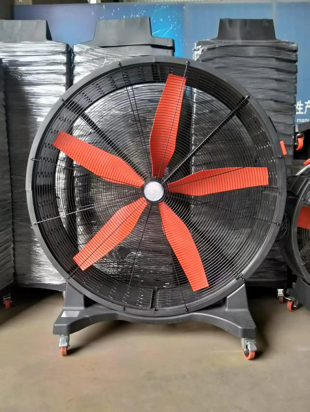 36-Inch Hand-Propelled Mobile Industrial Axial Flow Fan with Five Blades Large-Scale Strong Wind Durable and Efficient