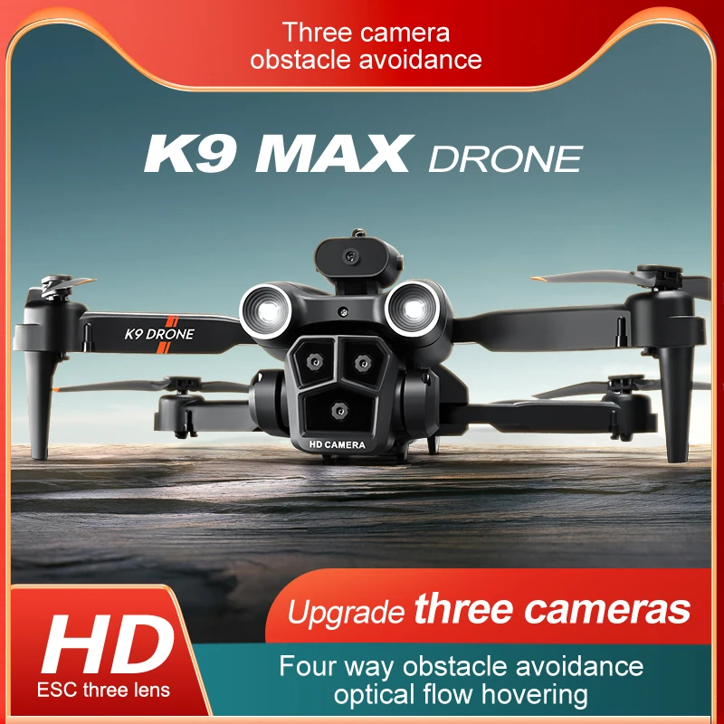 K9Max Drone 4K HD Dual Camera Aerial Photography Profesional  FPV RcCHelicopters Obstacle Avoidance Foldable RC Quadcopter Toy