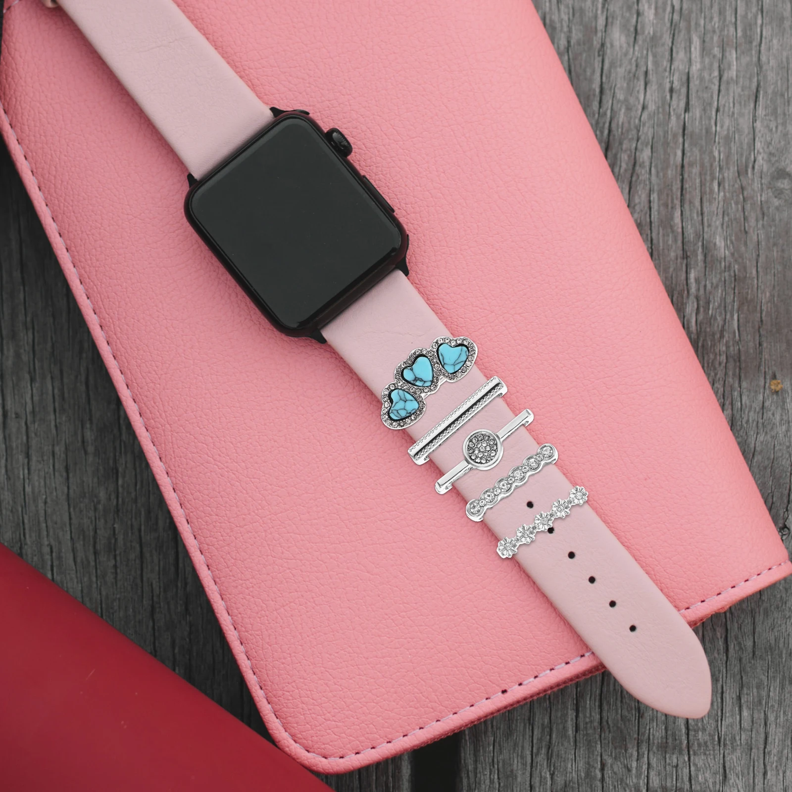 

5pcs Watchband Charms Mini Decorative Ornaments for Teens Kids Fashion Jewelry Smartwatch Accessories