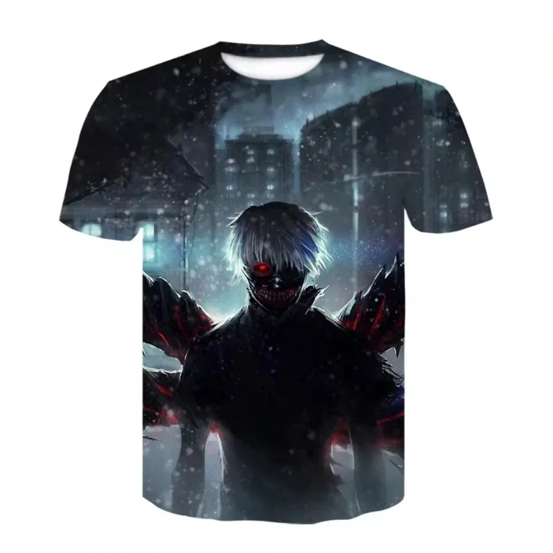 

Japanese Anime Tokyo Ghoul 3D Printed Men's T-Shirts Fashion Casual Short Sleeve Oversized O-Neck Tees Tops Unisex Clothing
