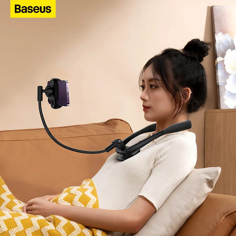 Baseus Lazy Bracket Holder Universal Neck Phone Holder Hanging Neck Cell Phone Desk Mount Bracket For 5.4-6.7 inches Phone