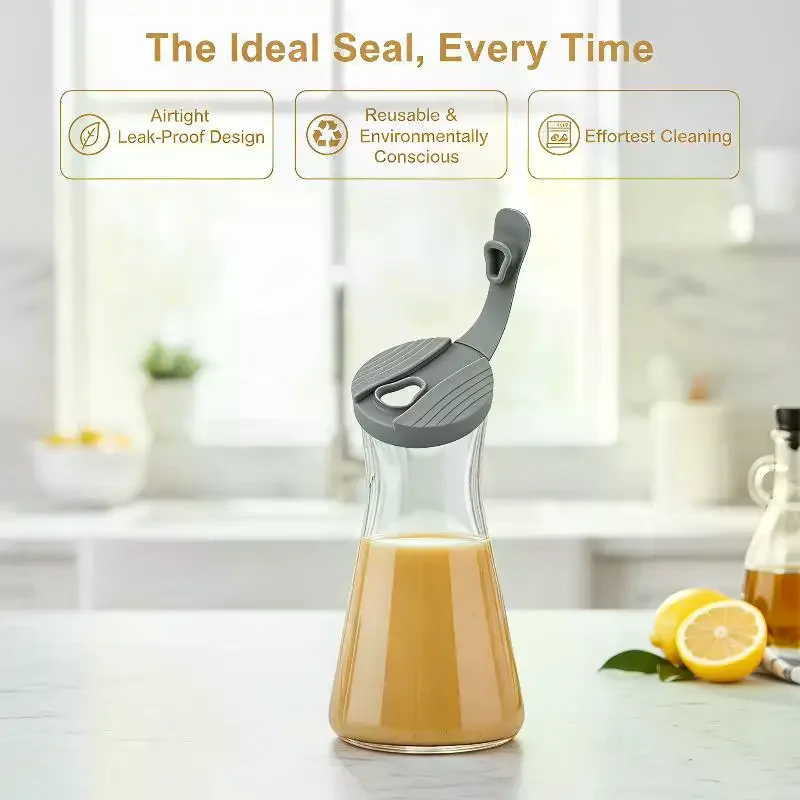 Silicone Replacement Pour Spout Lid Reusable Leak Proof Seal Cap For Salad Dressing Juice Coffee Bottles Kitchen Storage Use