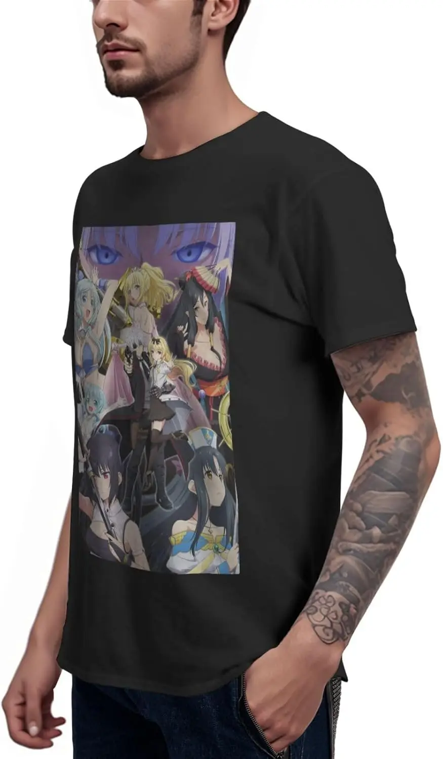 Anime Arifureta from Commonplace to World'S Strongest T Shirt Men'S Summer Print O-Neck Tee Classic Short Sleeve Shirts