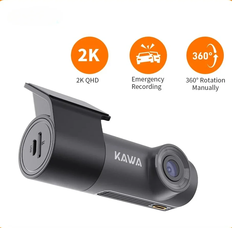 

2K Dash Camera For Car DVR Dash Cam In The Car D5 Video Recorder Emergency Voice Control Night Vision WiFi APP Monitors WDR