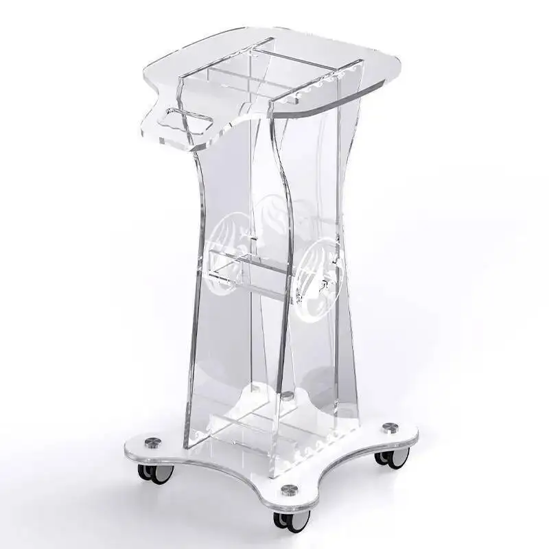 

Tray Transparent Professional Furniture Beauty Salon Trolley Aesthetics Medical Storage Cart With Wheels
