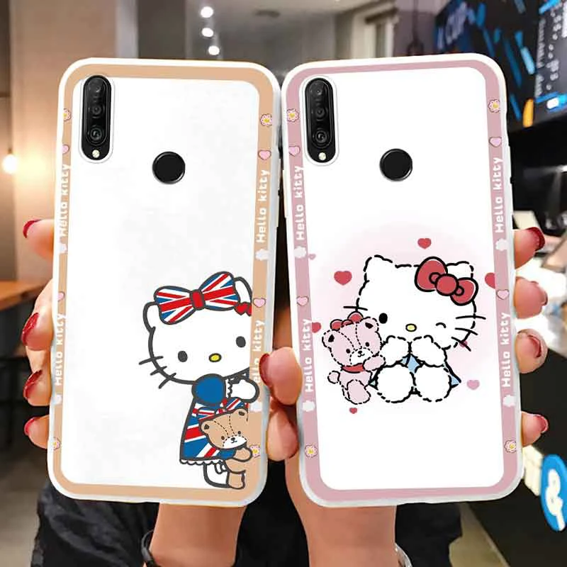 Phone Case for For Huawei P smart Z P40 Lite E Honor 9X 9C Girl Anti-drop Cartoon Cinnamoroll Kuromi Hello Kitty Silicone Cover