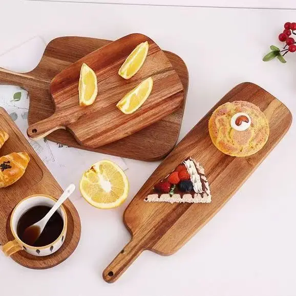 لوح تقطيع من خشب الزان الفاخر مع فتحة تعليق، أداة مطبخ عالية الجودة، لوح تقطيع خشبي متعدد الأغراض للخبز والبيتزا #6